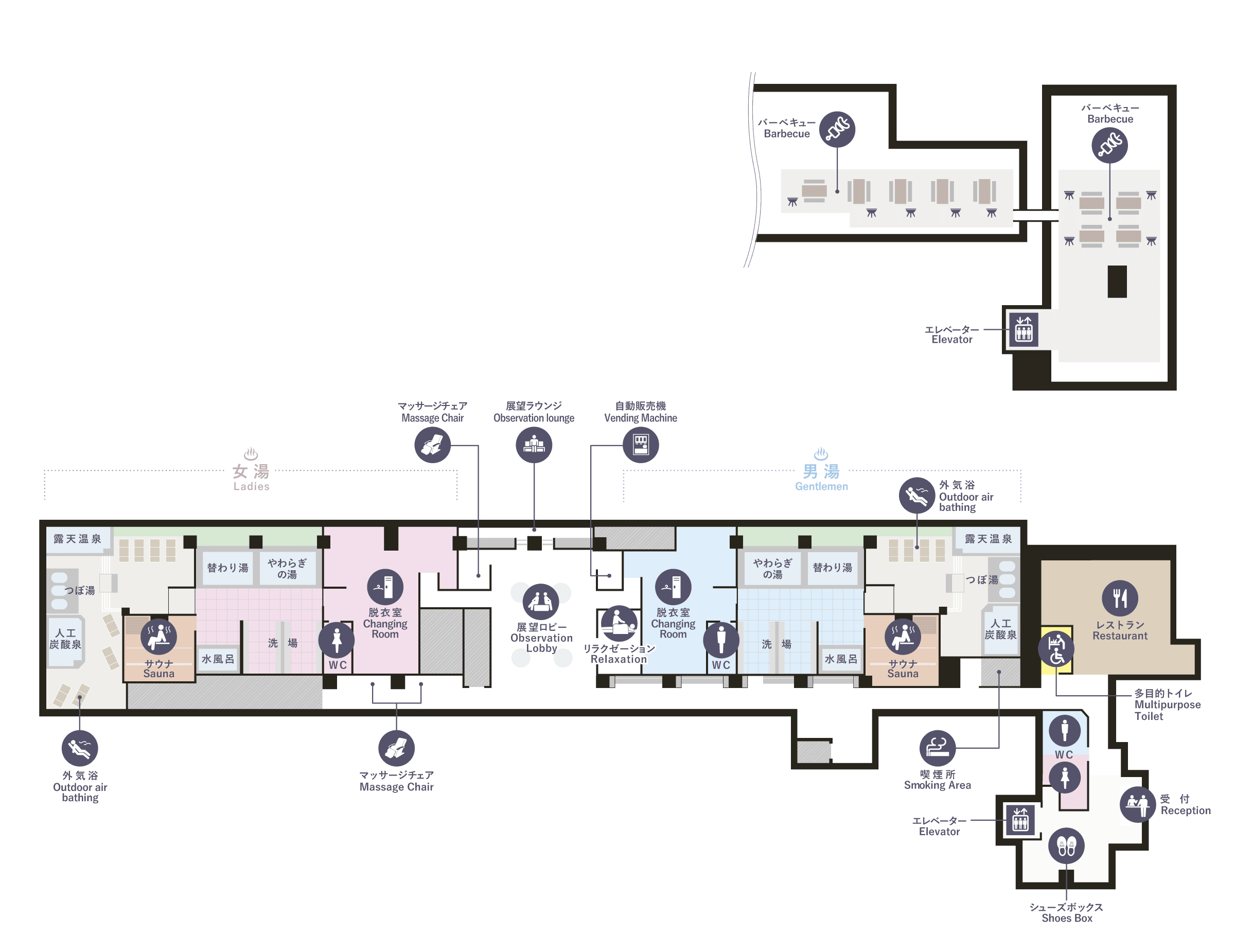 大阪の天然温泉・銭湯『ひなたの湯』施設案内