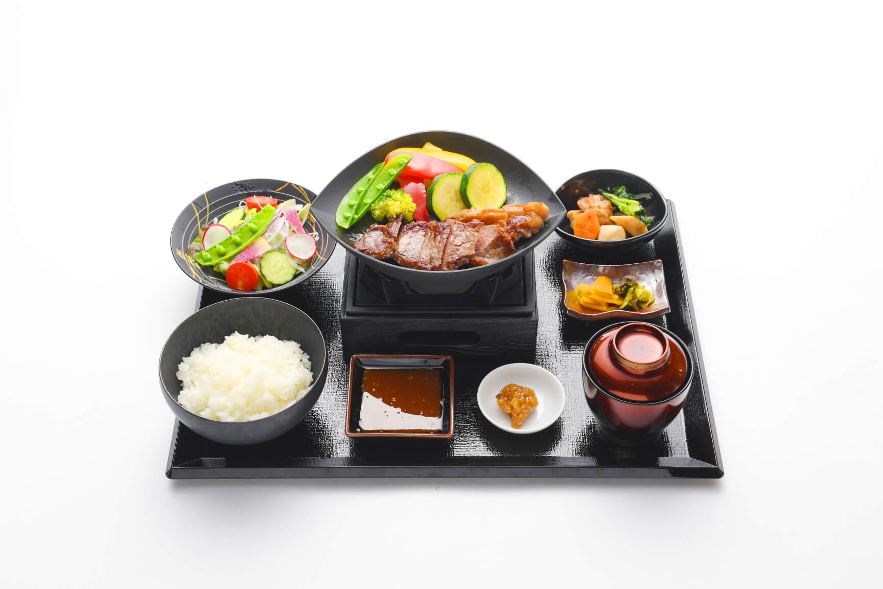 大阪の銭湯『ひなたの湯』レストランの国産牛ステーキ膳